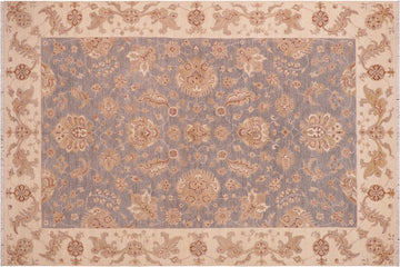 handmade Transitional Kafkaz Grey Beige Hand Knotted RECTANGLE 100% WOOL area rug 6 x 9